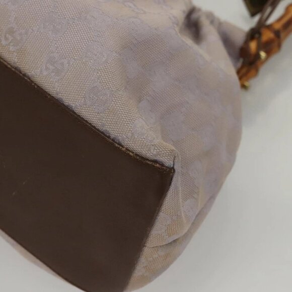 GUCCI GG Canvas Hand Bag Purple Gold 92708 - Picture 9 of 15